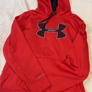 Under Armour Red Hoodie with Black Logo